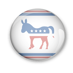 Distintivo de voto político dos democratas dos EUA Desenho PNG