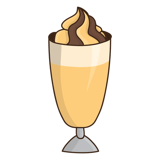 Caramel milkshake dessert PNG Design