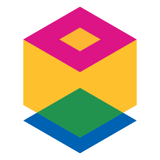 Geometrisches abstraktes Logo des W?rfels PNG-Design