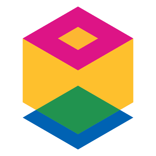 Logo abstracto geométrico cubo Diseño PNG