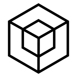 Poligonal geométrico do logotipo do cubo