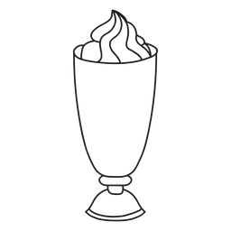 Dessert-Milchshake PNG-Design
