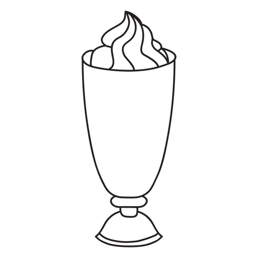 Dessert milkshake PNG Design