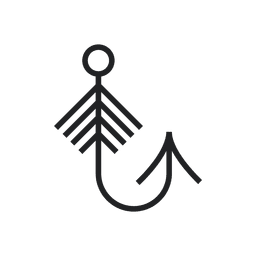 Fish hook hook fishing PNG Design