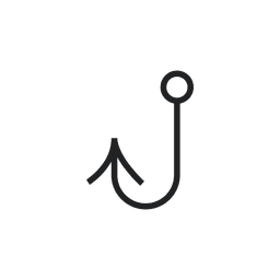 Angelhaken-Angelikone PNG-Design