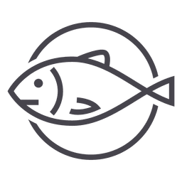 Logotipo de icono de animal de pescado de pesca Diseño PNG