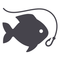 Fishing fish PNG Design