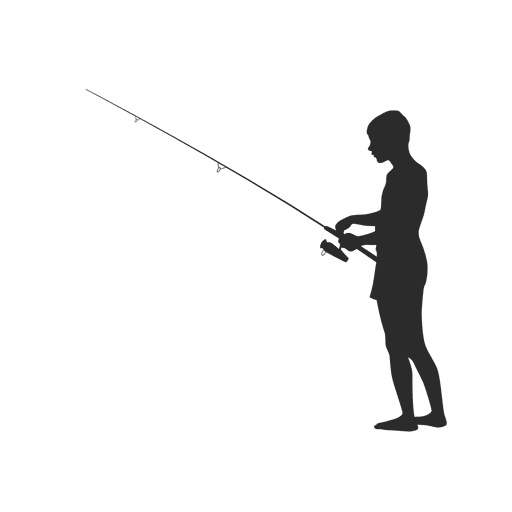 Download Silhouette Of Fisherman Fishing Transparent Png Svg Vector File