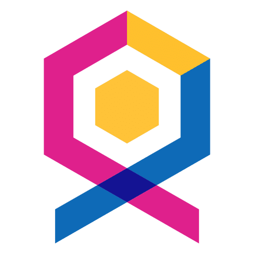 Geometrisches abstraktes Logo-Etikett PNG-Design