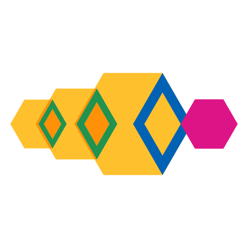 Logotipo abstracto geométrico Diseño PNG
