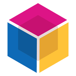Cubo de logo abstracto geométrico