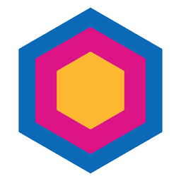 Ícone de hexágono geométrico abstrato Desenho PNG