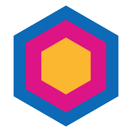 Geometrische abstrakte Hexagon-Ikone PNG-Design