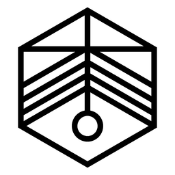 Hexagon logo geometric polygonal PNG Design