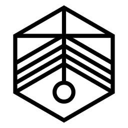 Logotipo de hexágono geométrico poligonal Diseño PNG