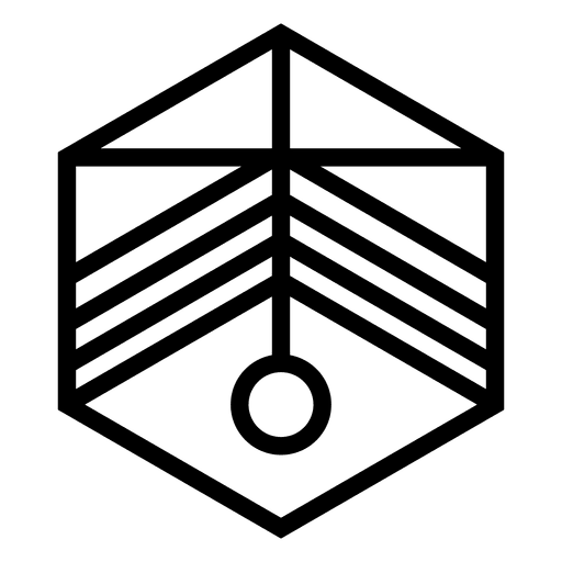 Hexagon-Logo geometrisch polygonal PNG-Design