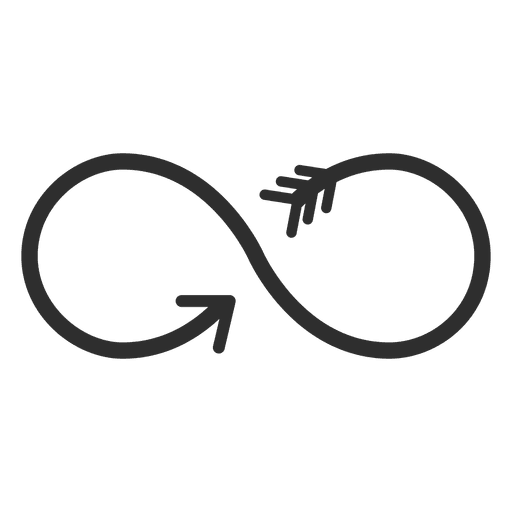 Infinity-Logo Pfeil unendlich PNG-Design