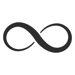 Minimalist infinity logo PNG Design