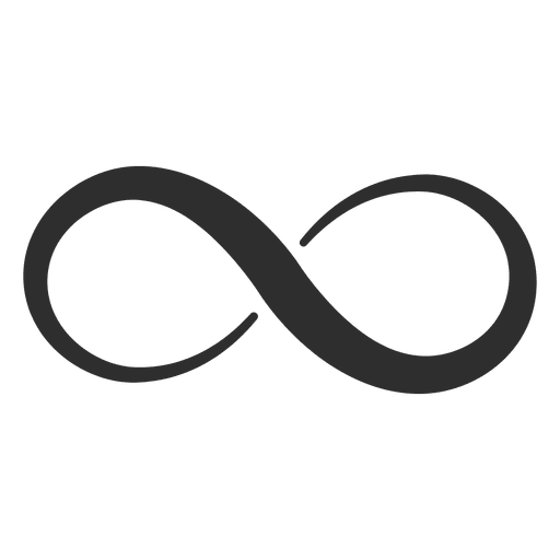 Minimalist infinity logo PNG Design