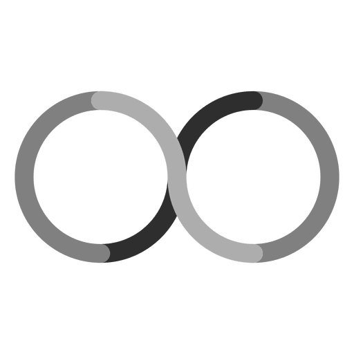Flat infinity logo infinite PNG Design