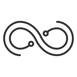 Logotipo de infinito lineal infinito.