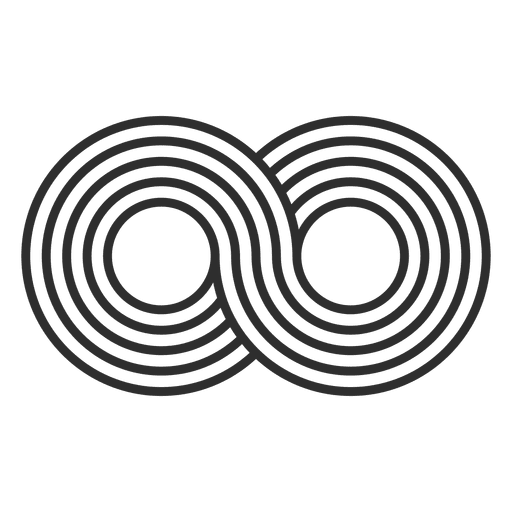 Gestreiftes Unendlichkeits-Logo PNG-Design
