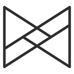 Polygonal infinity logo PNG Design