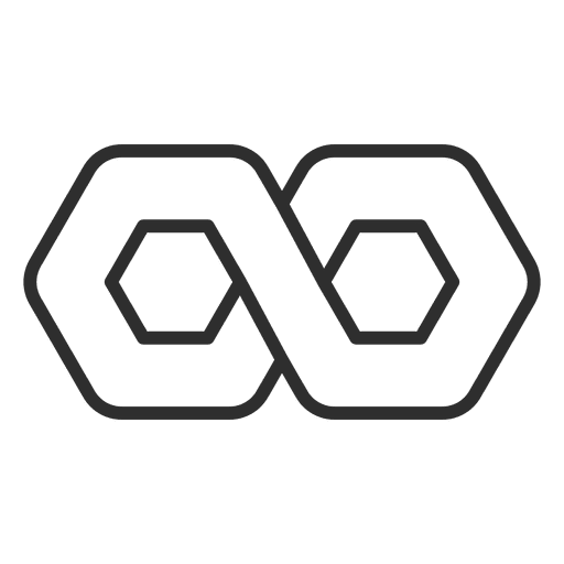 Infinity-Logo unendlich dicken Strich PNG-Design