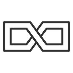 Logotipo infinito cuadrado infinito Diseño PNG