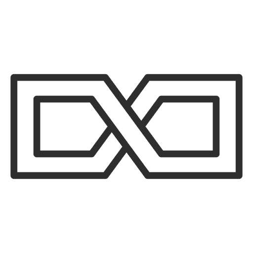 Squared Unendlich-Logo unendlich PNG-Design