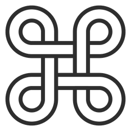 Four infinity symbols logo infinite PNG Design