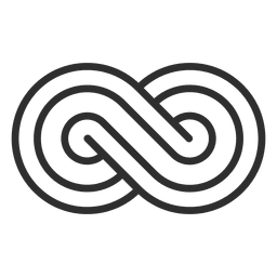 Striped infinity logo infinite PNG Design