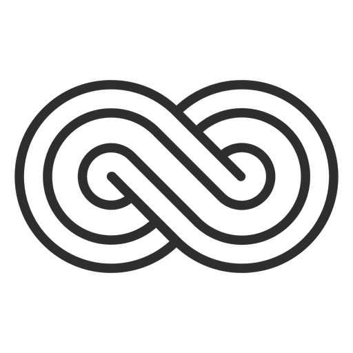 Unendliches gestreiftes Unendlichkeits-Logo PNG-Design