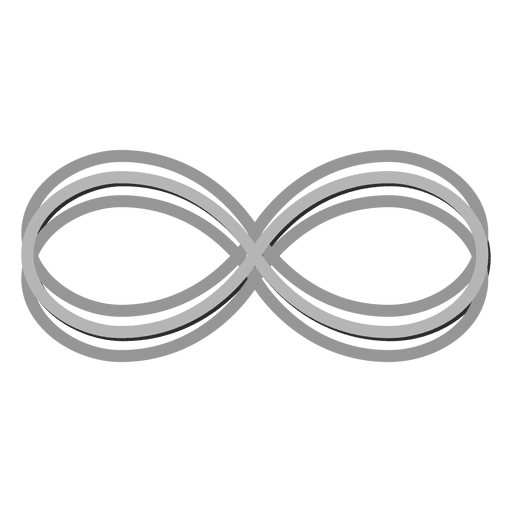 Logotipo do infinito cinza infinito