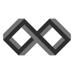 Infinity logo polygonal infinite