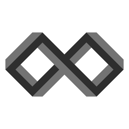 Infinito logo poligonal infinito Diseño PNG