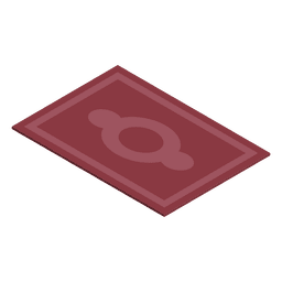 Casa de alfombra isométrica Diseño PNG