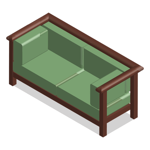 Download Isometric couch home - Transparent PNG & SVG vector file