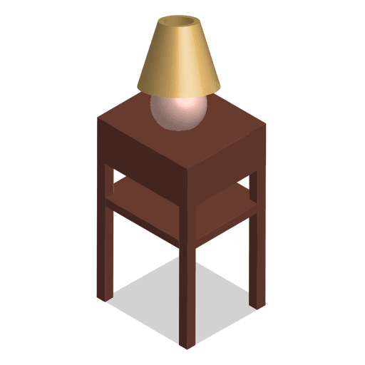 Isometric nightstand home PNG Design