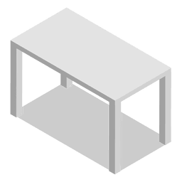 Isometric table home PNG Design