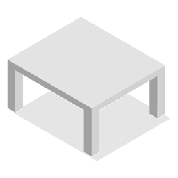 3D flache isometrische Tabelle nach Hause PNG-Design