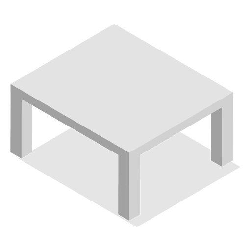 3D flache isometrische Tabelle nach Hause PNG-Design