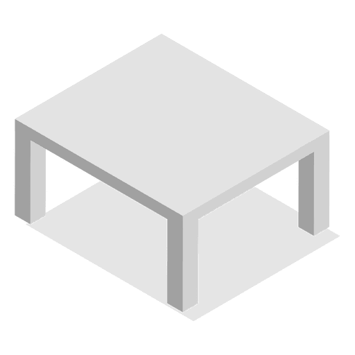 Casa de mesa isométrica plana 3D Diseño PNG