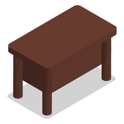 Ilustración de casa de mesa isométrica Diseño PNG