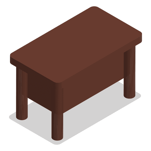 Isometric table home illustration PNG Design