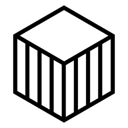 Logo geometrischer Würfel polygonal PNG-Design