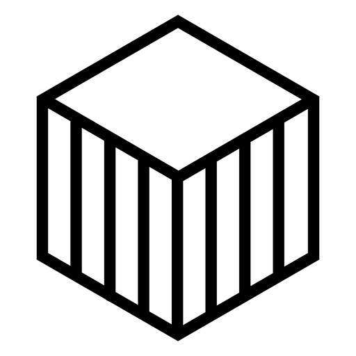 Logo cubo geométrico poligonal Desenho PNG