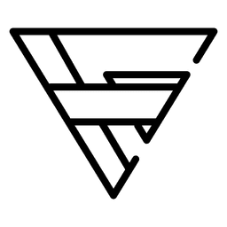 Triángulo geométrico logo poligonal Transparent PNG