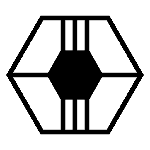 Logotipo geométrico hexágono poligonal Desenho PNG