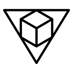 Logo geometric polygonal stroke Transparent PNG